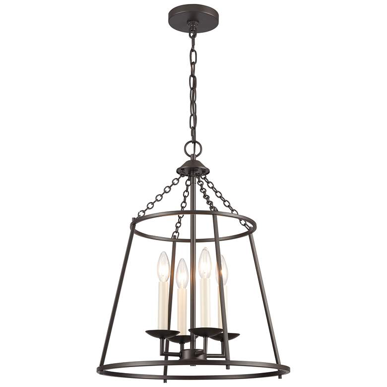 Image 1 Joanie 17.25" Wide 4-Light Pendant - Old Bronze