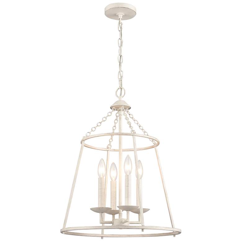 Image 1 Joanie 17 1/4" Wide Antique White 4-Light Pendant