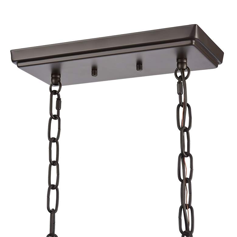 Image 5 Joanie 34" Wide 6-Light Linear Chandelier - Old Bronze more views