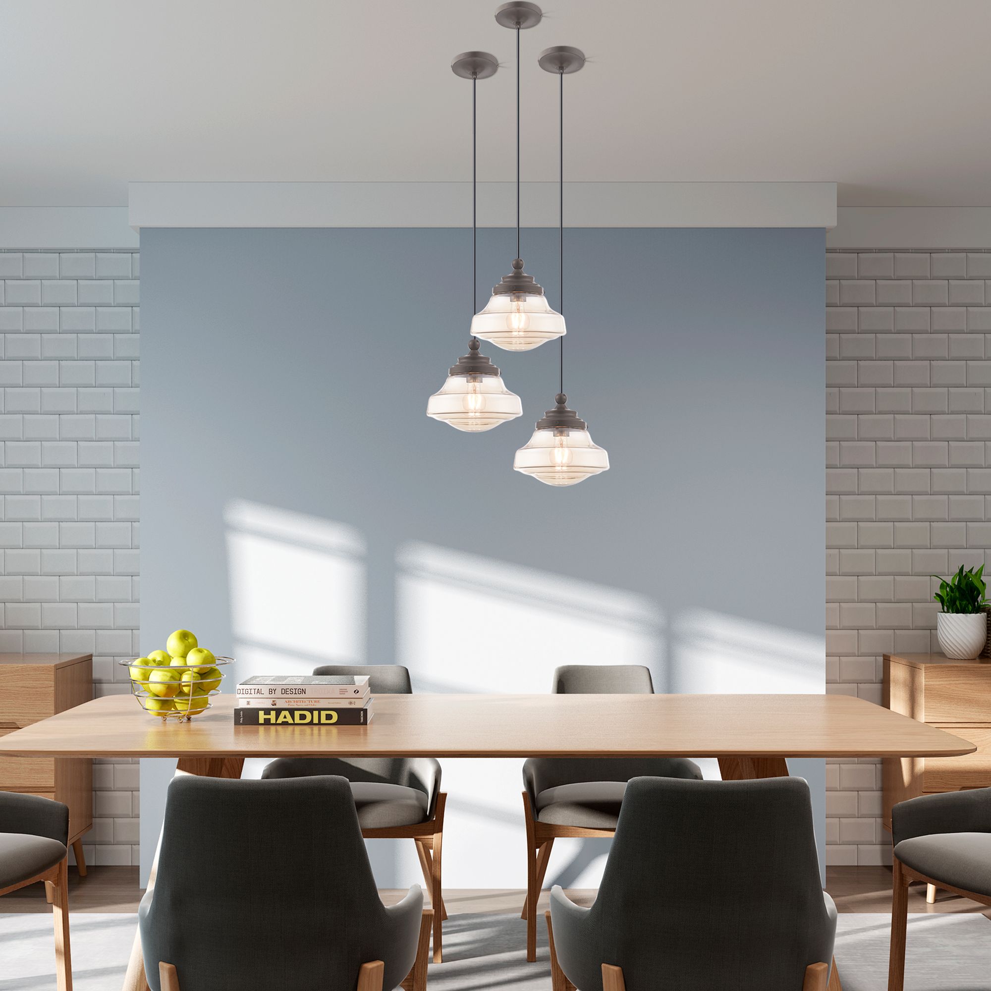 Joanie 9" Wide English Bronze Mini Pendant