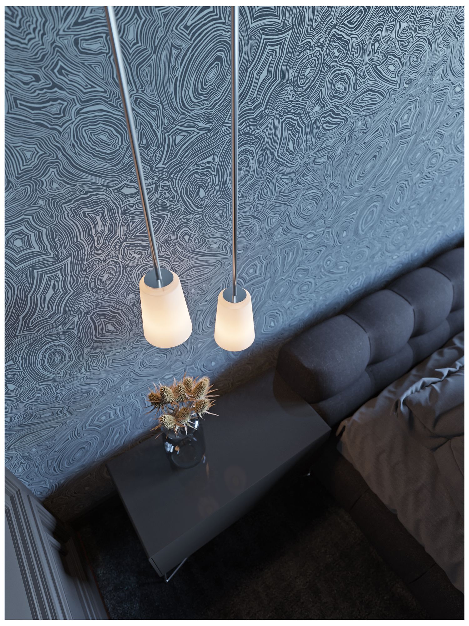 Image 3 Joanna 1 Light Pendant - Satin Nickel more views