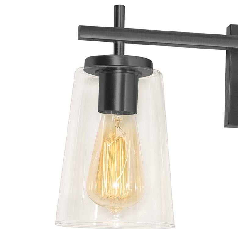 Image 2 Joanna 23 1/4" Wide Black 3-Light Bath Light more views