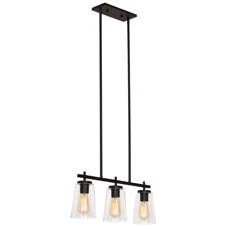 Image 1 Joanna 3 Light Linear Pendant - Black