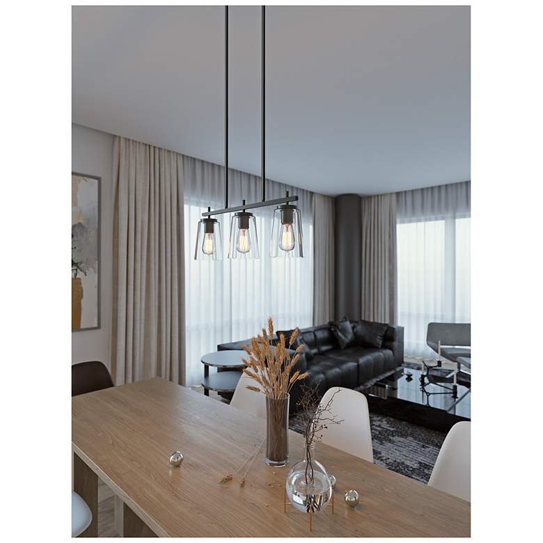 Image 5 Joanna 3 Light Linear Pendant - Black more views