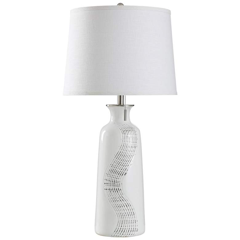 Image 1 Joanna 34" High Ceramic Table Lamp With White Finish