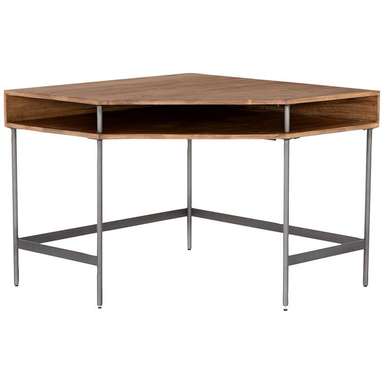 Image 1 Joaquin 41 1/4" Wide Honey Poplar Modular Corner Desk