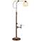 Jobe Industrial Floor Lamp with Tray Table and USB Port
