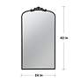 3_Jocasta Black 24" x 41 3/4" Arched Ornate Wall Mirror more views