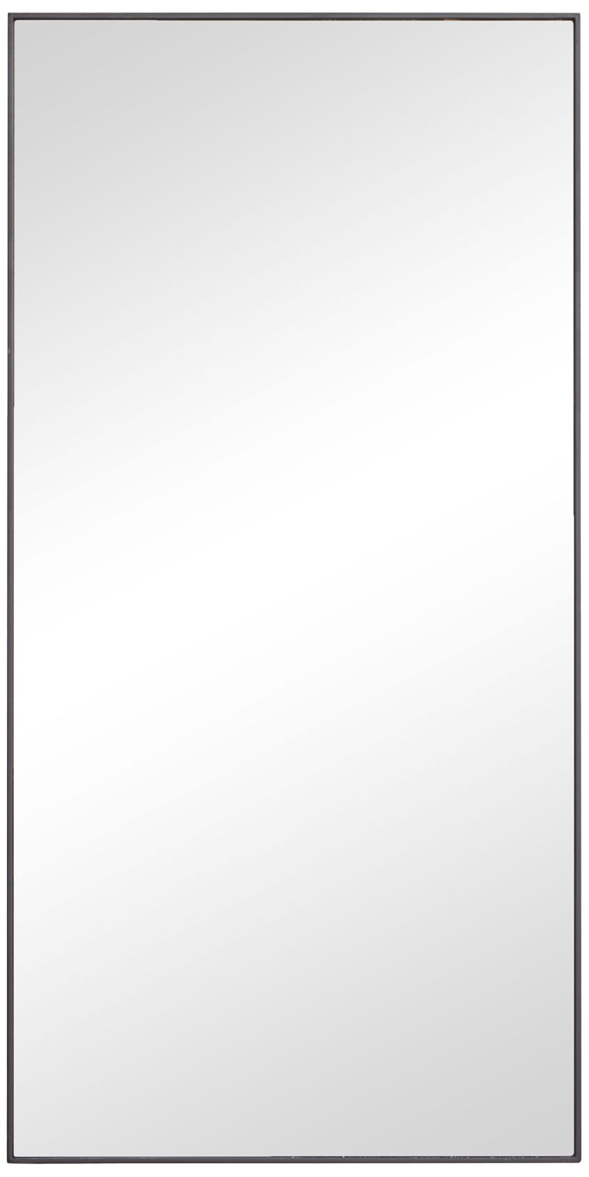 Jocson Shiny Black Wood 18" x 36" Rectangular Wall Mirror 766P3