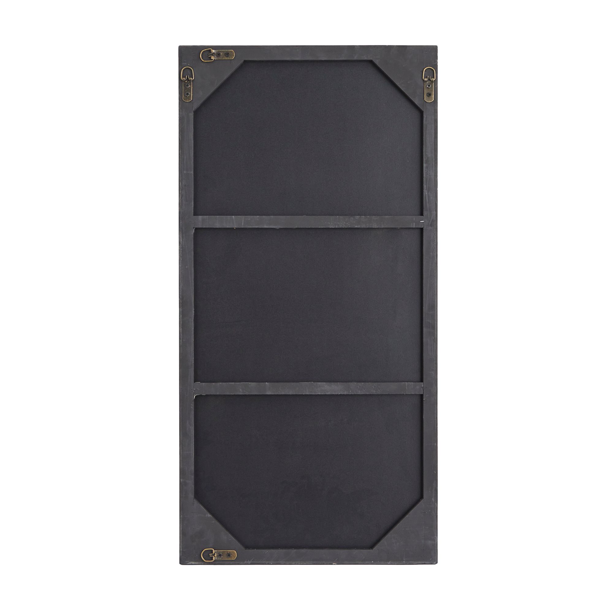 Image 5 Jocson Shiny Black Wood 18" x 36" Rectangular Wall Mirror more views