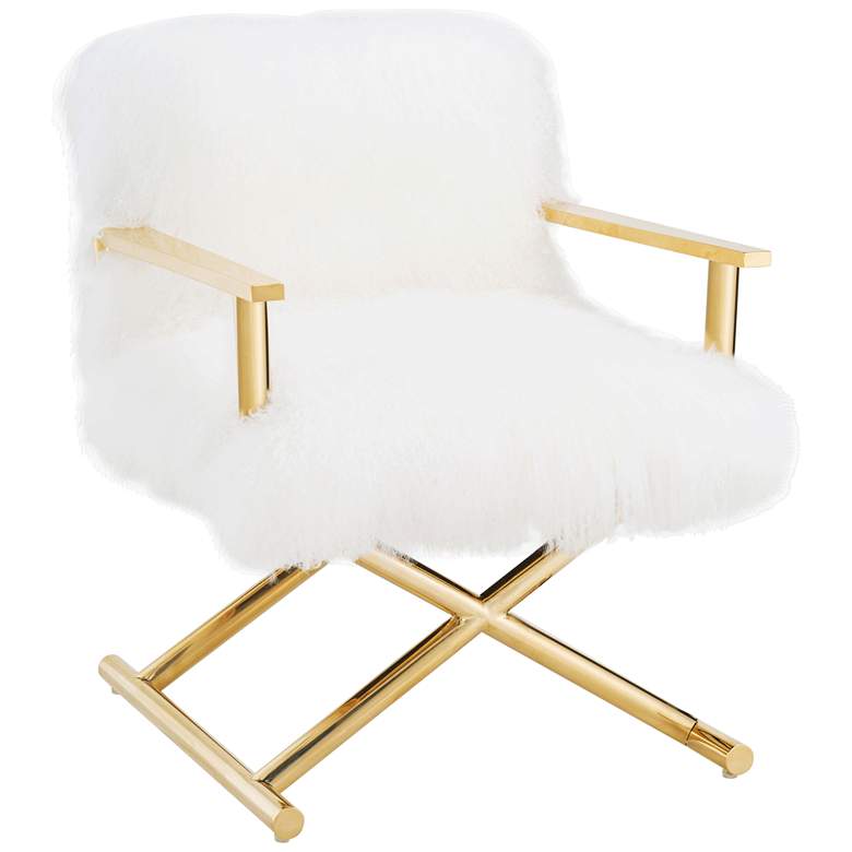 Image 1 Jodi White Real Sheepskin Armchair
