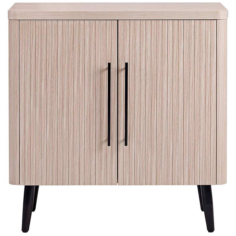 Image 2 Jodie 31" Wide White-washed Oak 2-Door Accent Cabinet