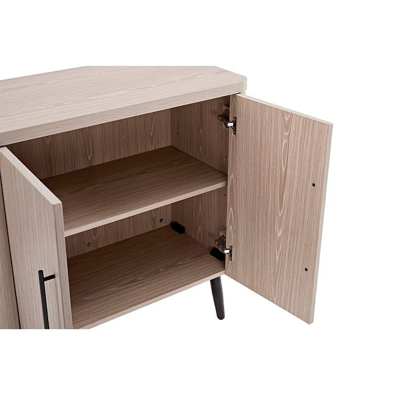 Image 6 Jodie 31" Wide White-washed Oak 2-Door Accent Cabinet more views