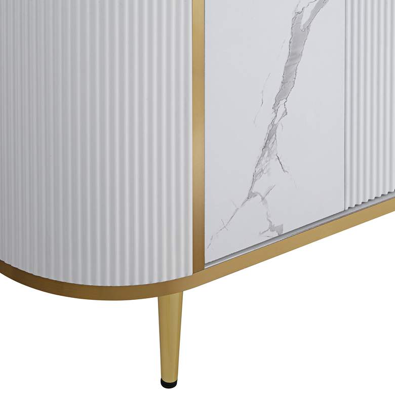 Image 6 Jodie 38 1/4" Wide White and Black 2-Door Console Table more views