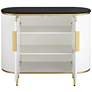 Jodie 38 1/4" Wide White and Black 2-Door Console Table