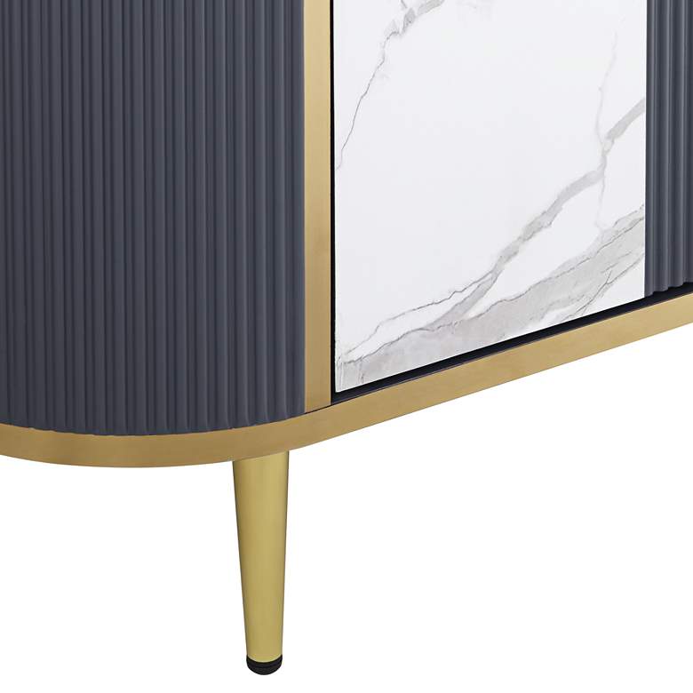 Image 6 Jodie 39 1/2" Wide White and Gray 2-Door Console Table more views