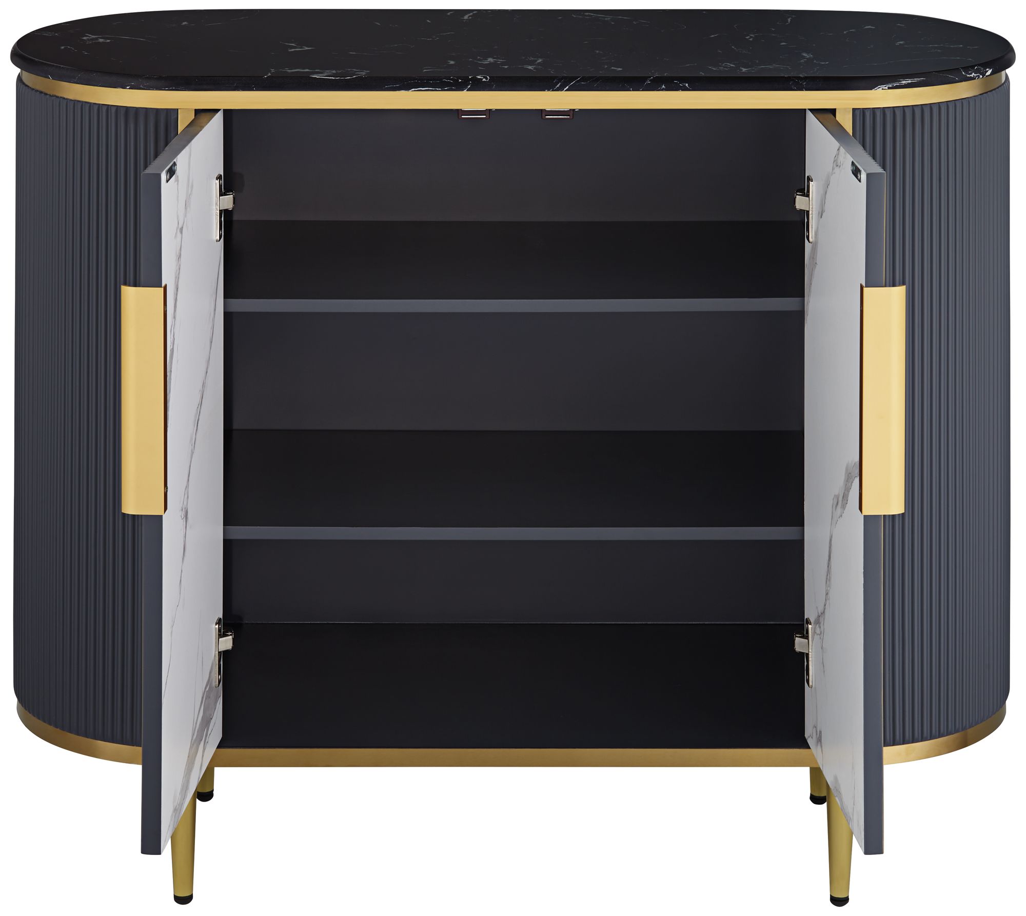 Jodie 39 1/2" Wide White and Gray 2-Door Console Table in scene