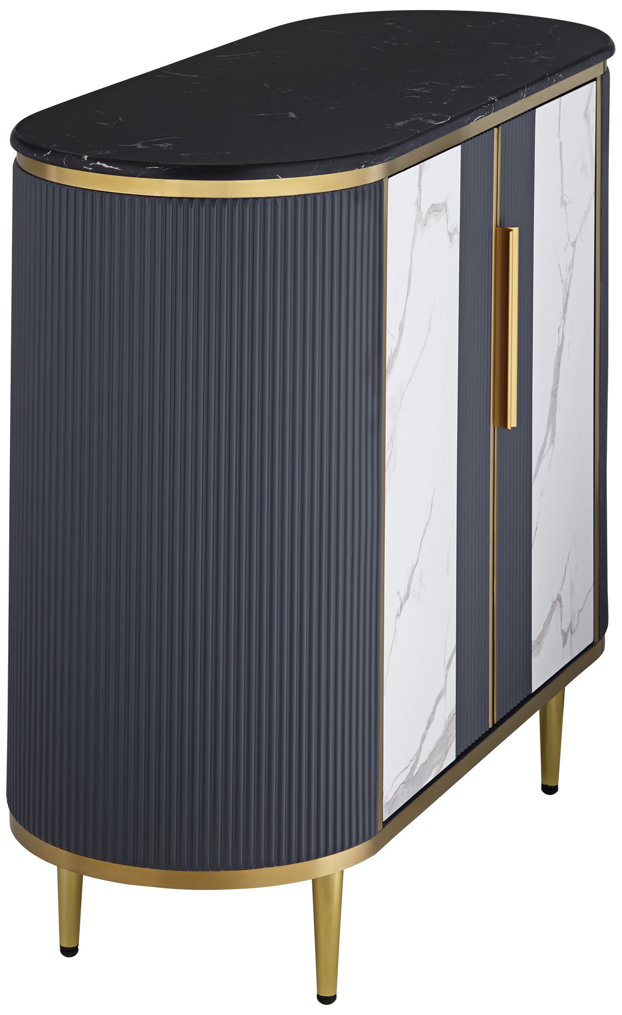 Jodie 39 1/2" Wide White and Gray 2-Door Console Table in scene