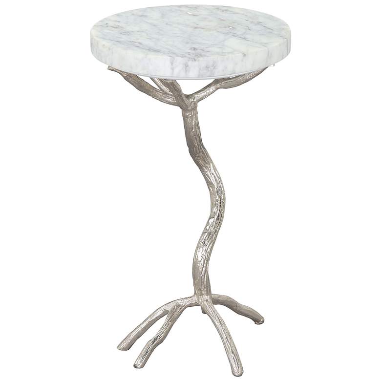 Image 5 Joel Side Table White &amp; Silver more views