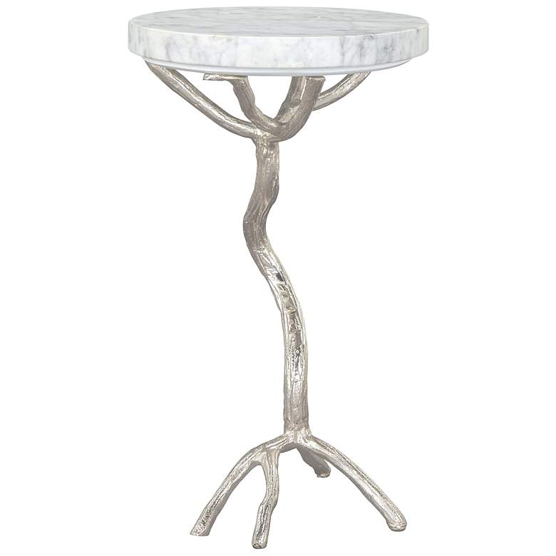 Image 7 Joel Side Table White &amp; Silver more views