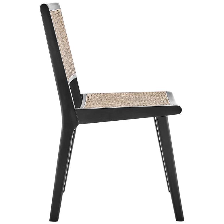 Image 5 Joelle Natural Cane Black Wood Side Chair more views