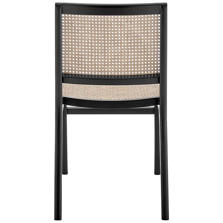 Image 7 Joelle Natural Cane Black Wood Side Chair more views