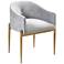 Joey Soft Gray Velvet Fabric Tufted Dining Chairs Set of 2