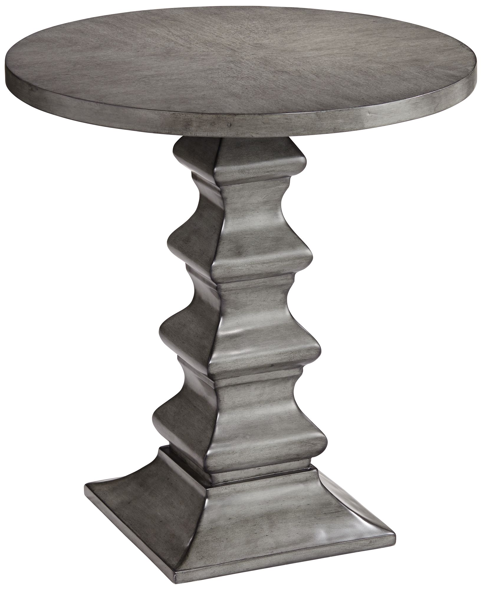 Image 3 Johan 28" High Gray Slate Accent Table