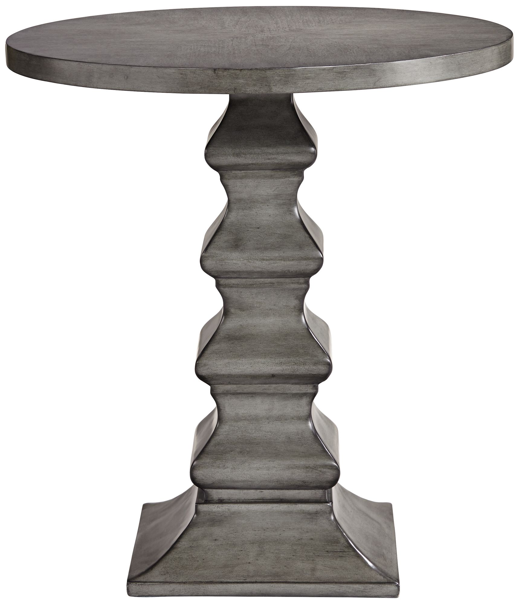 Johan 28" High Gray Slate Accent Table in scene