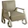 John 32.5" High Tan Satin Gold Arm Chair