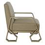 2_John 32.5" High Tan Satin Gold Arm Chair more views