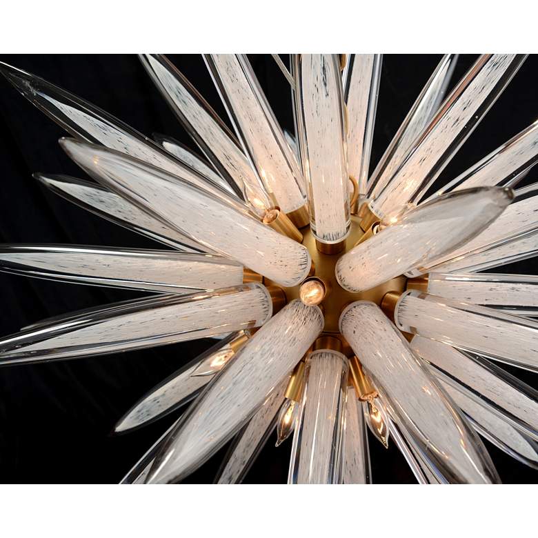 Image 2 John Richard 36" Wide Bronze 16-Light Modern Starburst Pendant Light more views