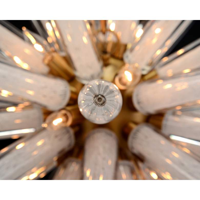 Image 3 John Richard 36" Wide Bronze 16-Light Modern Starburst Pendant Light more views