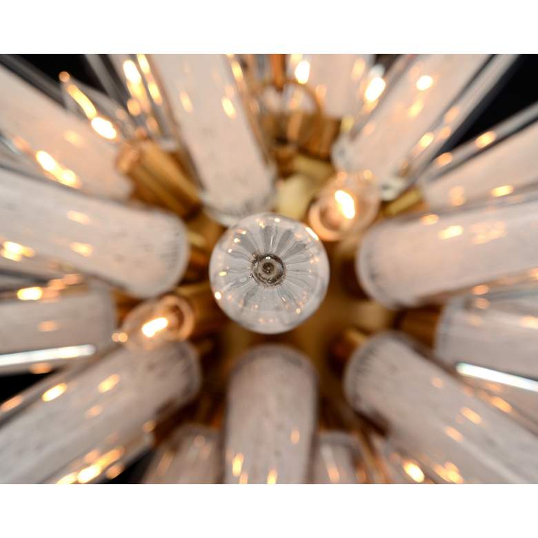 Image 3 John Richard 36 inch Wide Bronze 16-Light Modern Starburst Pendant Light more views