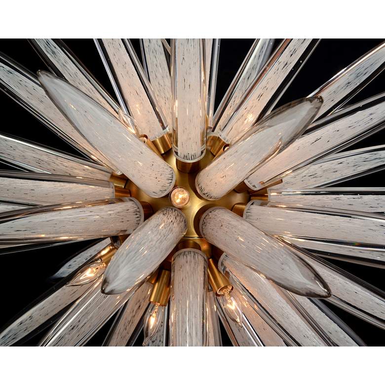 Image 4 John Richard 36" Wide Bronze 16-Light Modern Starburst Pendant Light more views