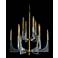 John Richard Acrylic and Brass 38" Wide 10-Light Chandelier