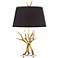 John Richard Antler Brass Table Lamp