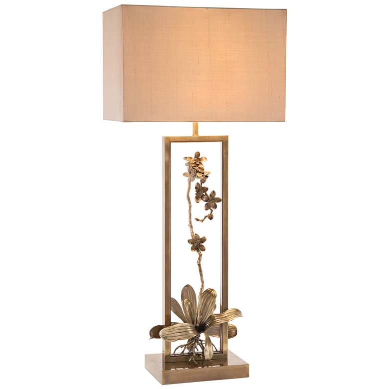 Image 1 John Richard Blooming Pierced Orchid Bronze Table Lamp