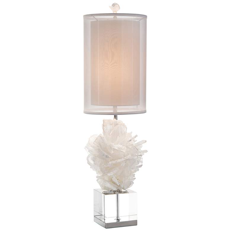 Image 1 John Richard Celene White Selenite Double Shade Table Lamp