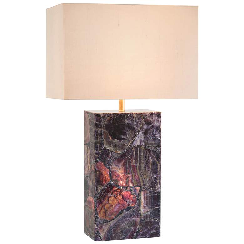 Image 1 John Richard Cerulean Agate Table Lamp with Night Light