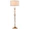 John Richard Criss-Cross Stacked White Alabaster Floor Lamp