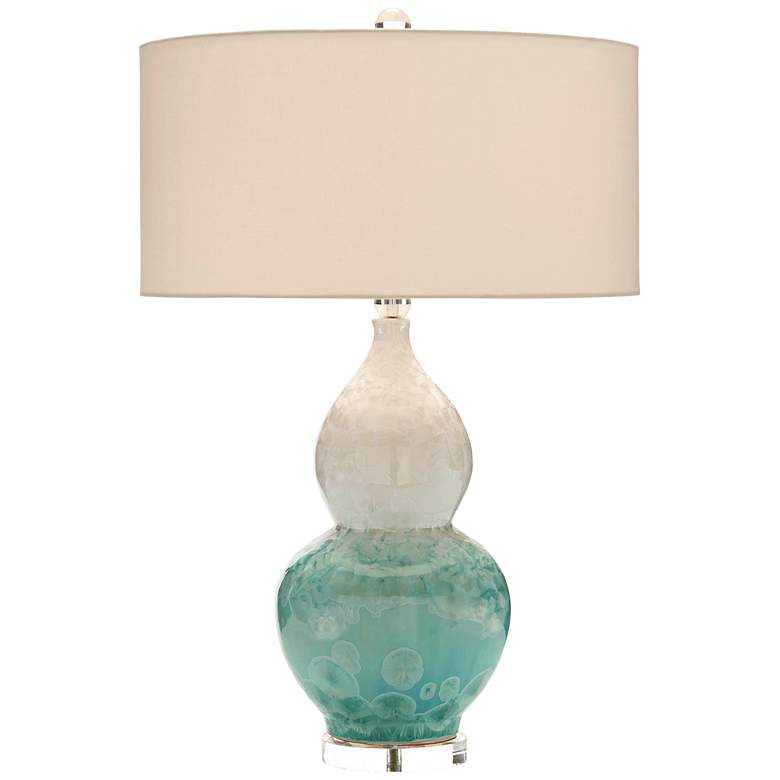 Image 1 John Richard Elsa Crystalized Glazed Ceramic Table Lamp