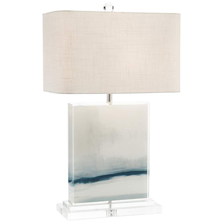 Image 1 John Richard Enigma Off-White and Blue Table Lamp