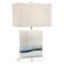 John Richard Enigma Off-White and Blue Table Lamp