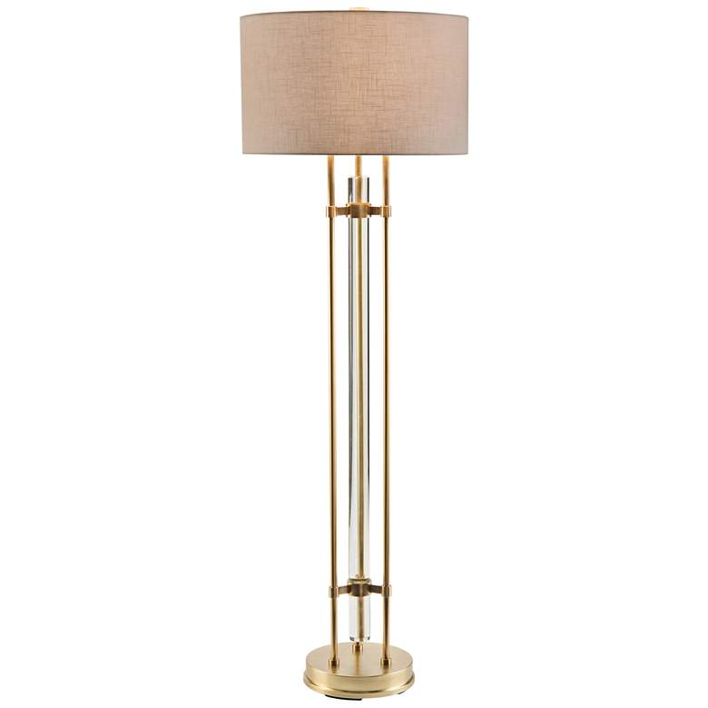 Image 1 John Richard Glass Spear Brass Floor Lamp