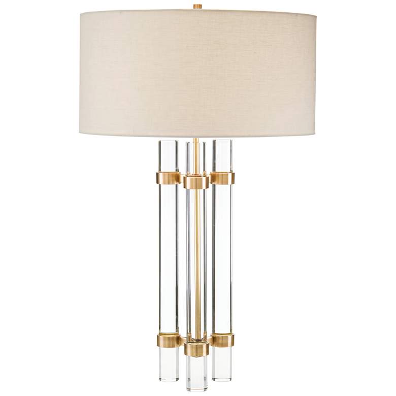 Image 1 John Richard Glass Spear Brass Table Lamp