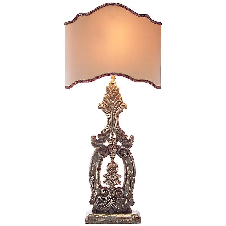 Image 1 John Richard Hand-Carved Table Lamp