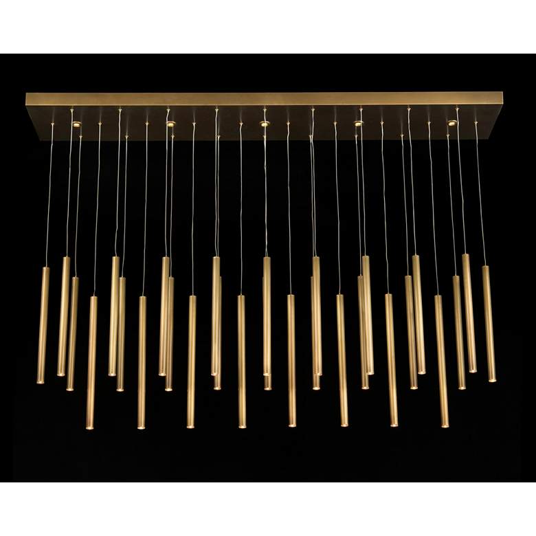 Image 1 John Richard Hans 66 inchW Brass 33-Light LED Island Chandelier