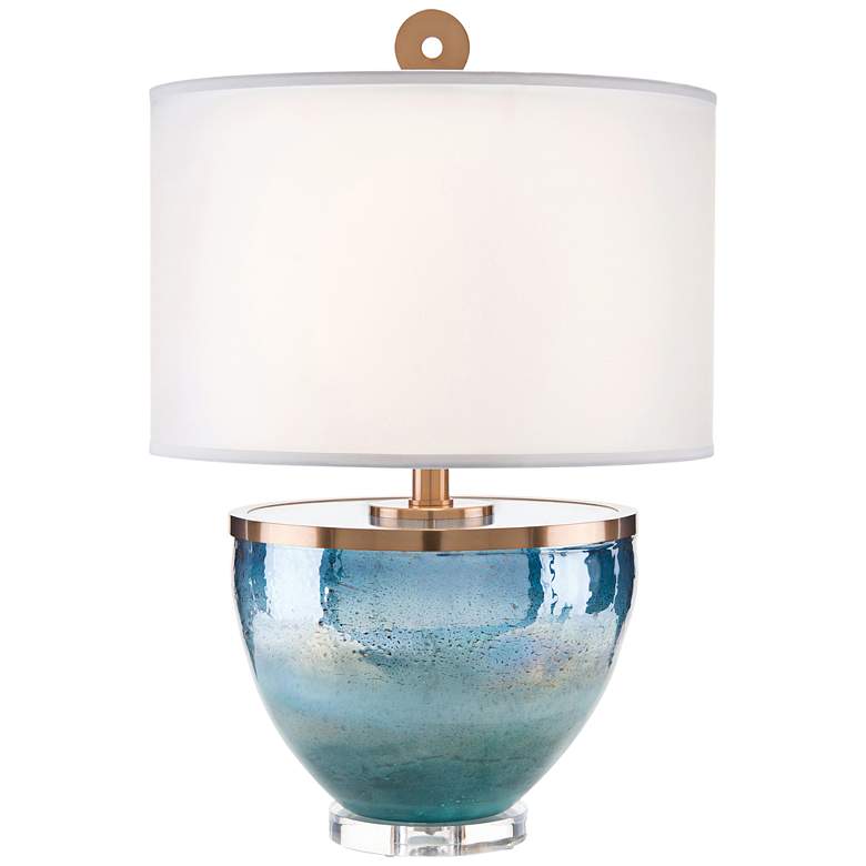 Image 1 John Richard Islamorada Blue Glass Table Lamp