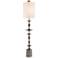 John Richard Matte Black Baluster Candlestick Table Lamp